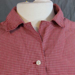 Abercrombie and Fitch Red Check Button-down Size L